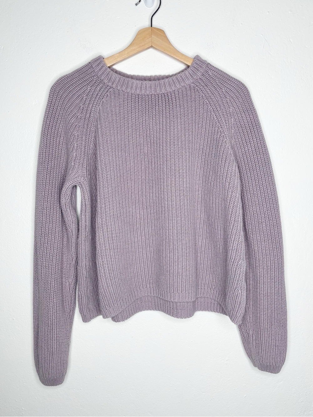 Quince Cotton Fisherman Crewneck Sweater Vintage Rose Size M